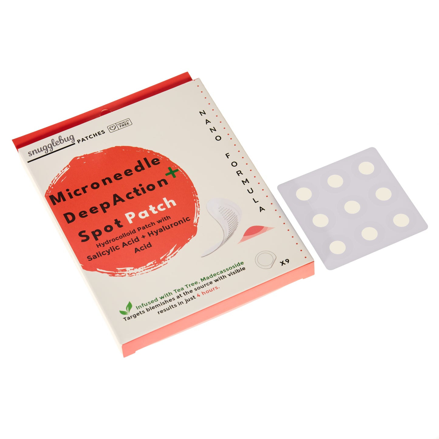 Microneedle Spot Patch - Advanced Blemish Treatment Infused with Tea Tree, Madecassoside, Salicylic Acid & Hyaluronic Acid