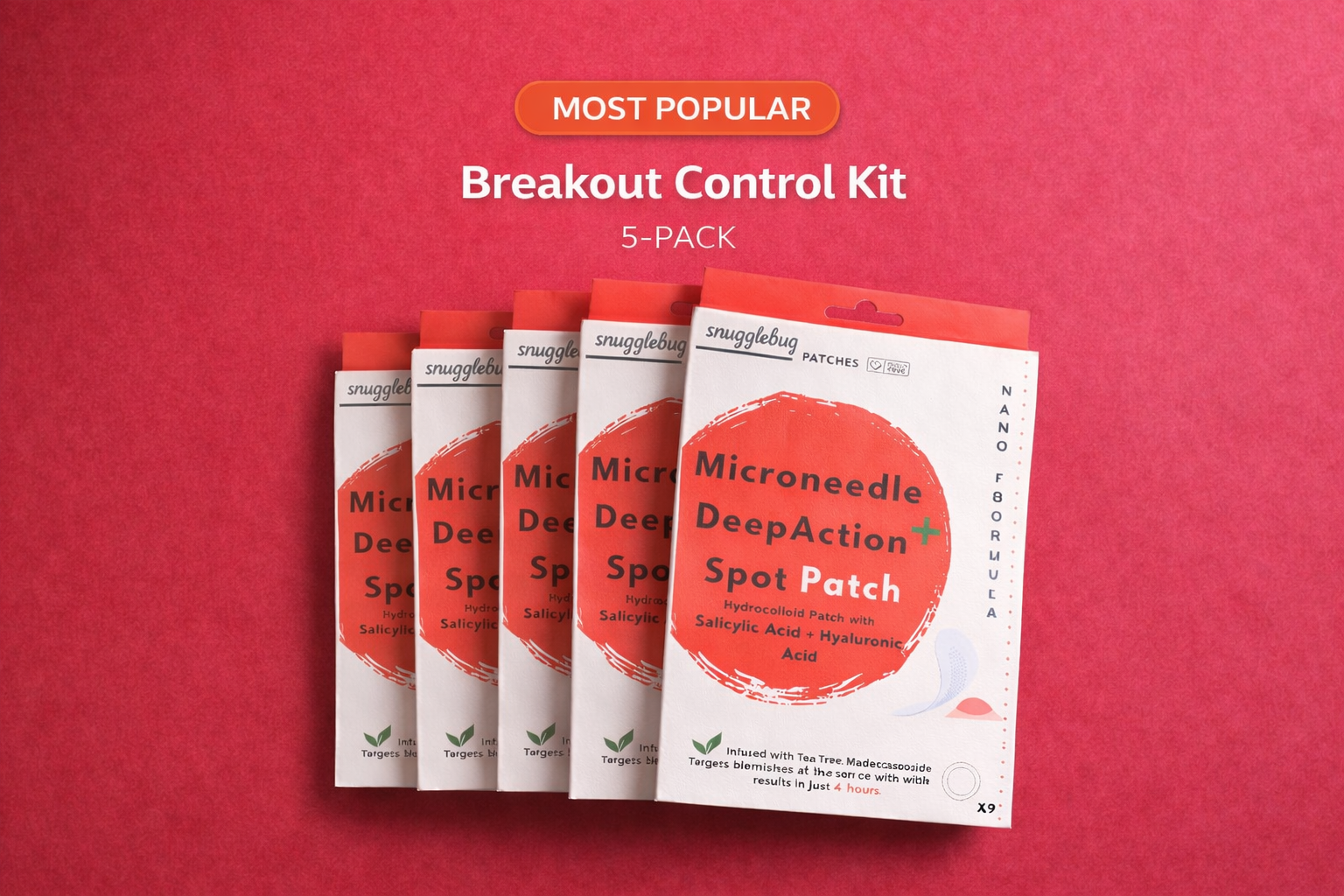 Microneedle Spot Patch - Advanced Blemish Treatment Infused with Tea Tree, Madecassoside, Salicylic Acid & Hyaluronic Acid