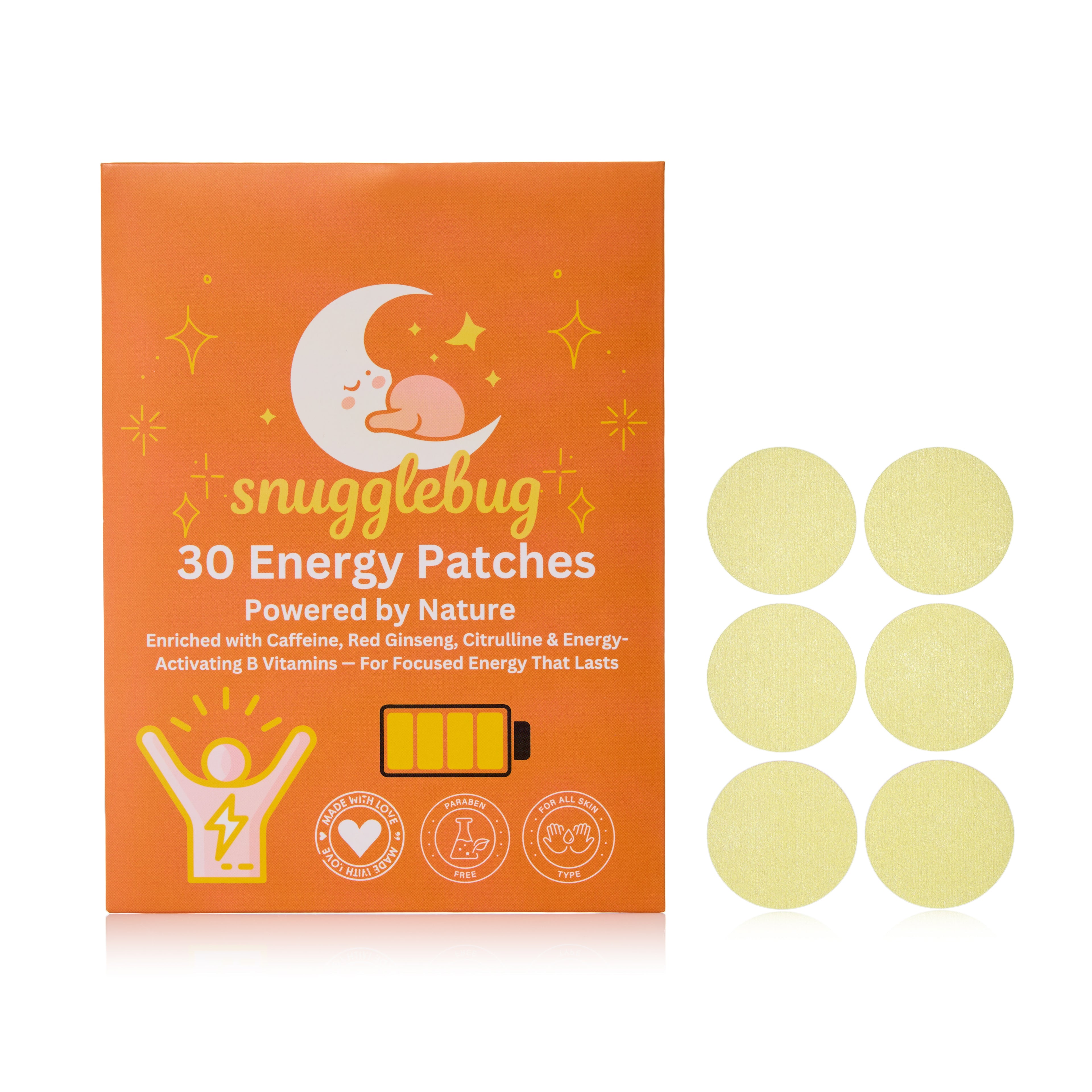 Energy Boosting Patch - Plant-Based Boost with B12, Green Tea & Natural Caffeine