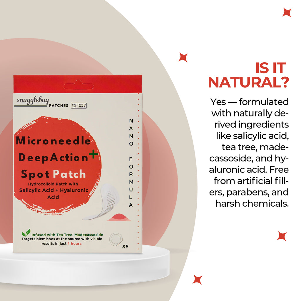 Microneedle Spot Patch - Advanced Blemish Treatment Infused with Tea Tree, Madecassoside, Salicylic Acid & Hyaluronic Acid